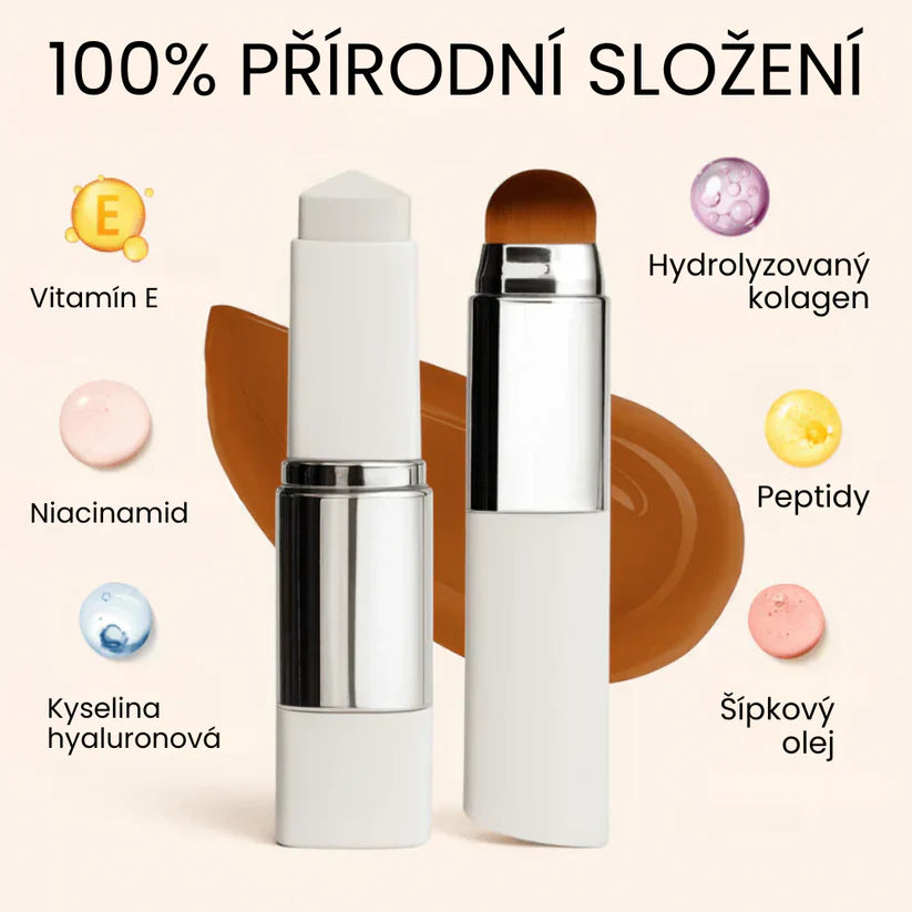 Make-up 2 v 1 s integrovaným štětcem