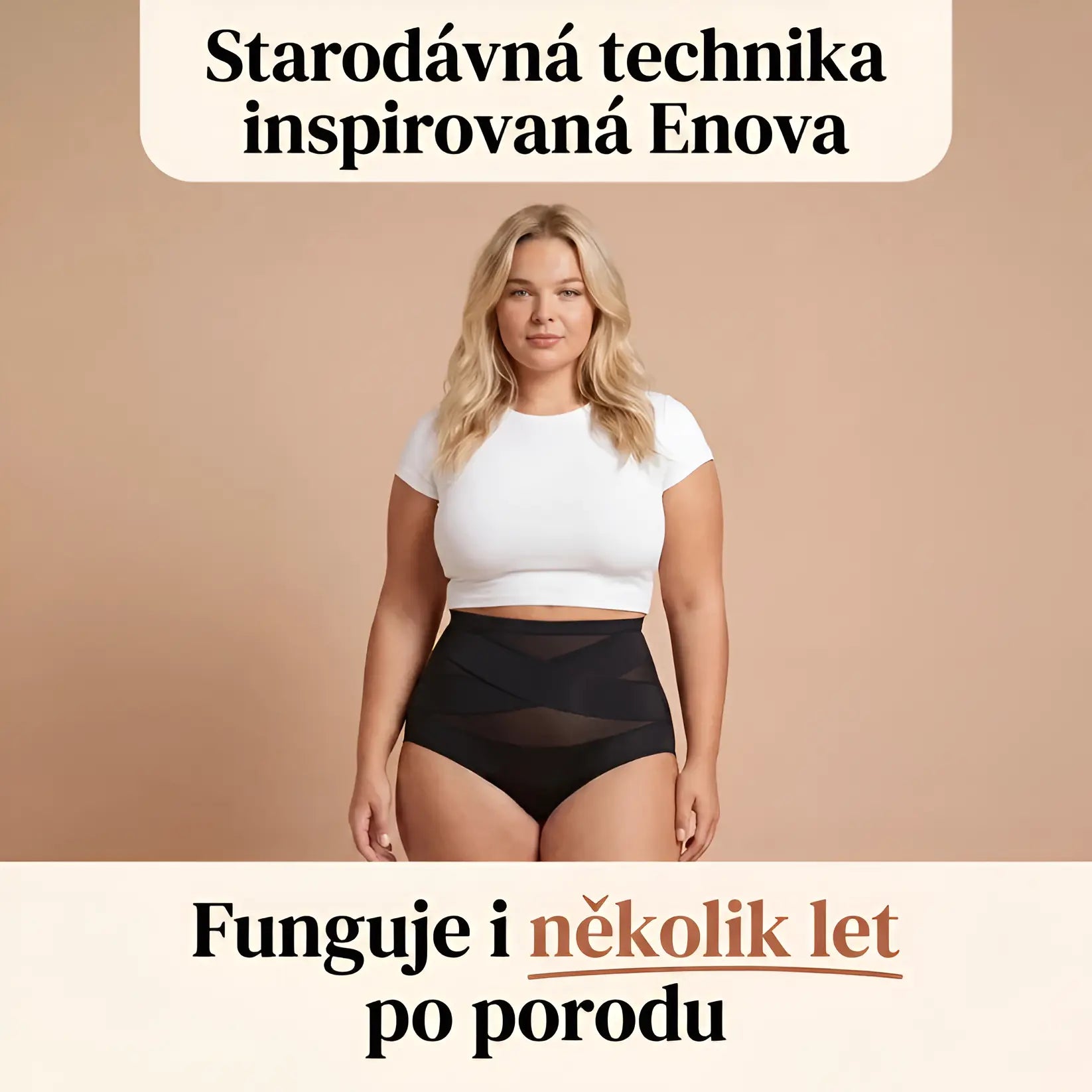Stahovací kalhotky s vysokým pasem