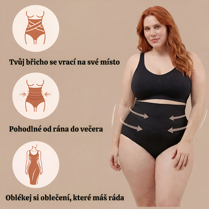 Stahovací kalhotky s vysokým pasem
