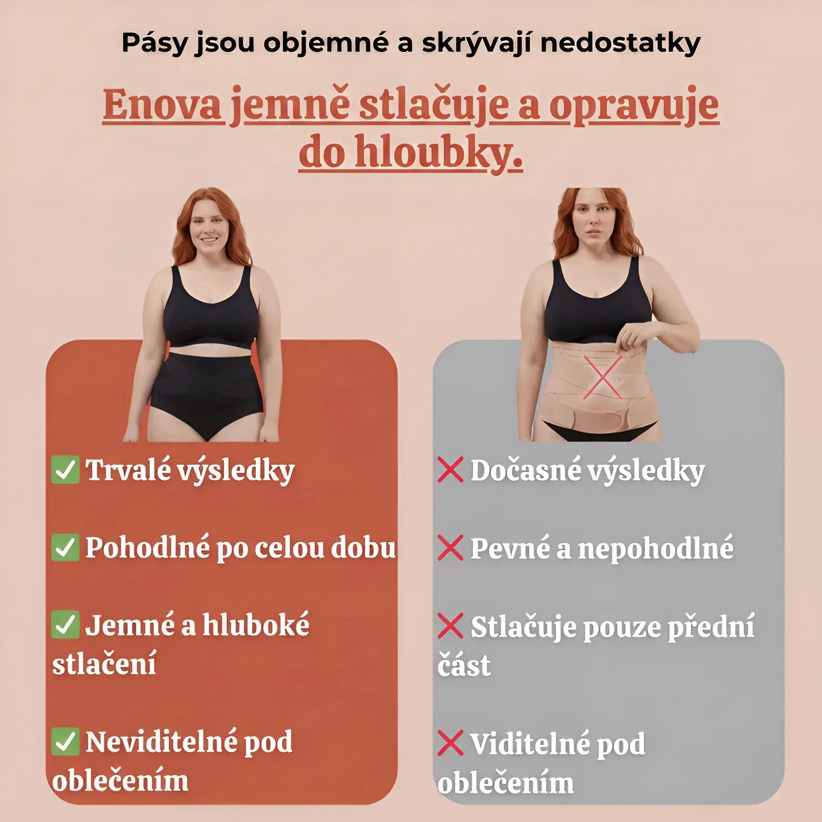 Stahovací kalhotky s vysokým pasem
