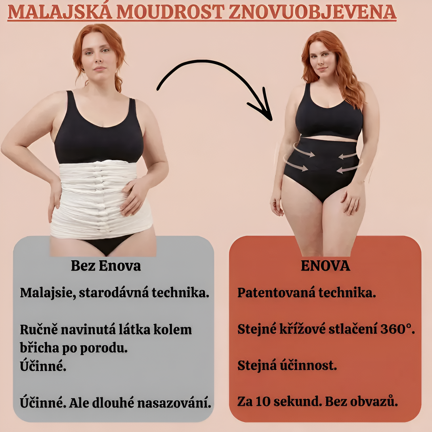 Stahovací kalhotky s vysokým pasem