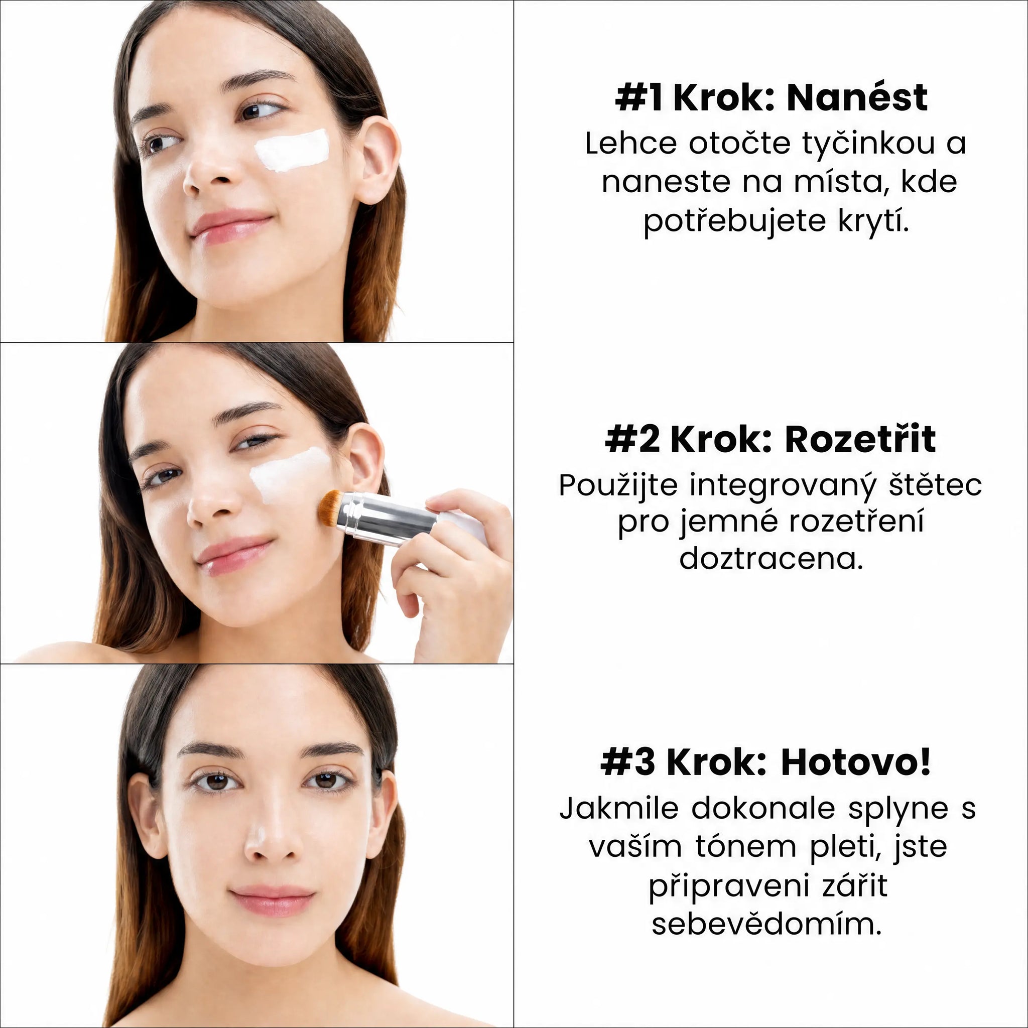 Make-up 2 v 1 s integrovaným štětcem