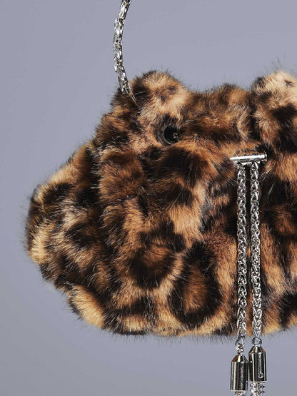 Taška Adaja z umělé kožešiny s leopardím vzorem