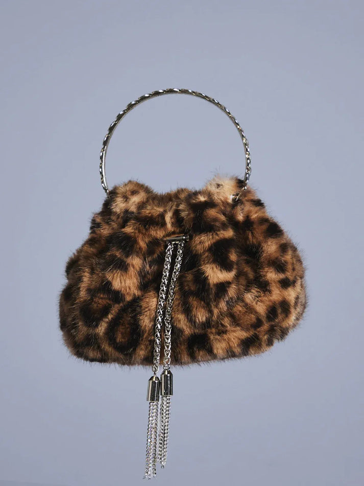 Taška Adaja z umělé kožešiny s leopardím vzorem